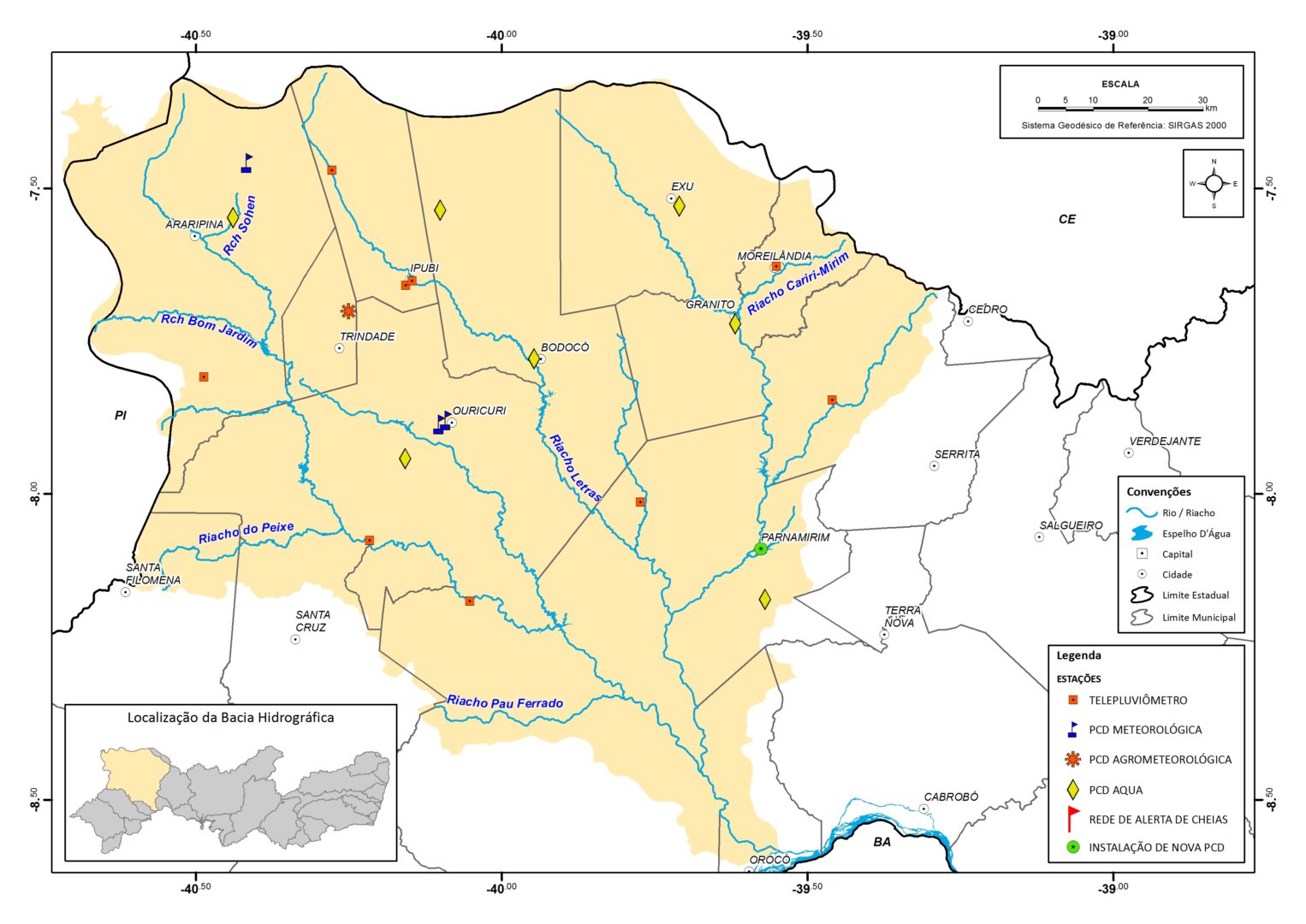 Formação dos conselhos gestores visando o gerenciamento das águas de 10 reservatórios distribuídos espacialmente nas bacias hidrográficas dos rios Brígida e Terra Nova.