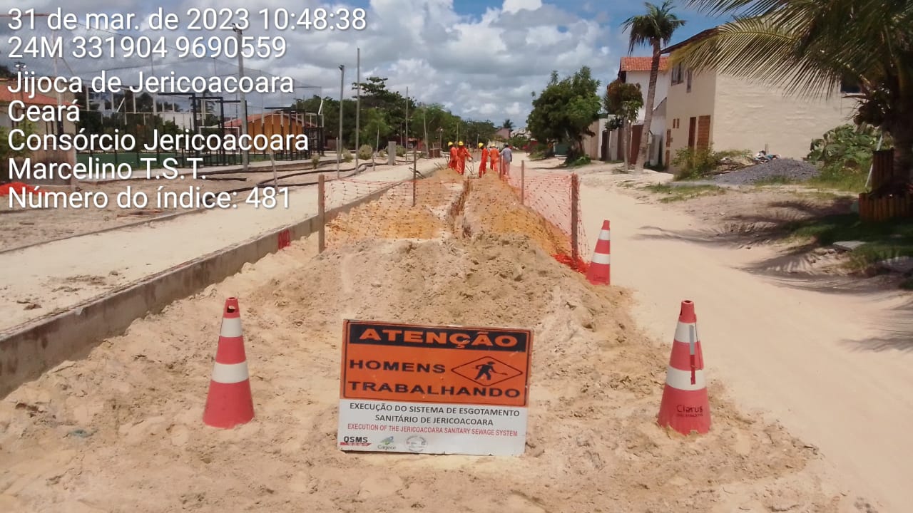 Obras de ampliação e melhorias dos sistemas de esgotamento sanitário e abastecimento de água da Vila de Jericoacoara.