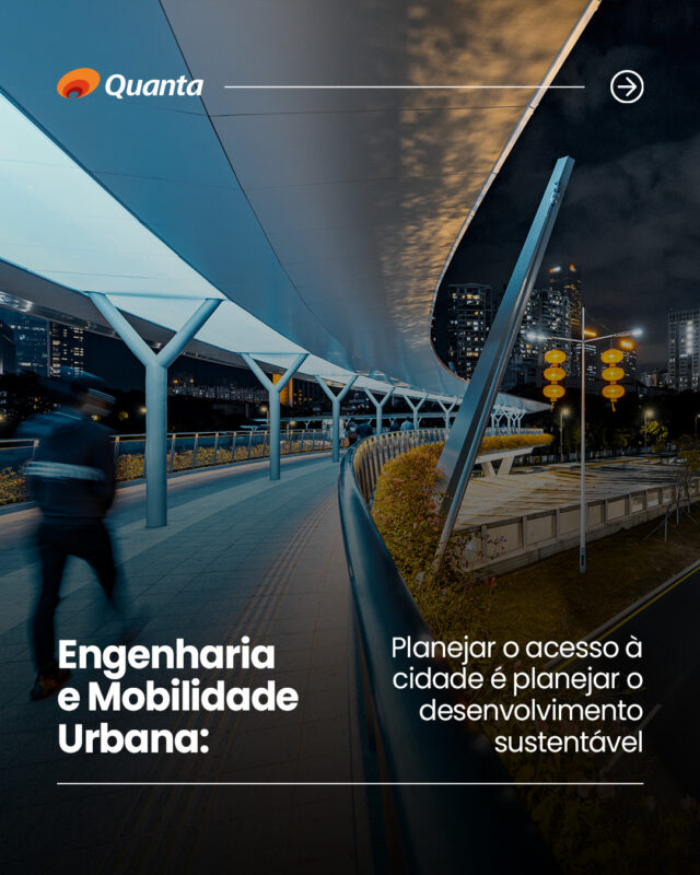 A mobilidade urbana influencia diretamente a forma como as pessoas acessam trabalho, serviços, educação e outros espaços da cidade. Planejar esses deslocamentos é parte do planejamento urbano e da organização do território.

No Dia Mundial da Engenharia para o Desenvolvimento Sustentável, refletimos sobre o papel da engenharia na construção de cidades mais acessíveis e equilibradas.

Matheus Barboza, coordenador de mobilidade urbana da Quanta e doutor em Engenharia de Transportes, analisa os desafios de integrar mobilidade, uso do solo e planejamento urbano, destacando a importância de abordagens que articulem infraestrutura, território e políticas públicas.

📖 Leia o artigo completo no site. Link da bio.

#QuantaConsultoria #DesenvolvimentoSustentável
#MobilidadeUrbana #EngenhariaDeTransportes #PlanejamentoUrbano #PlanejamentoTerritorial