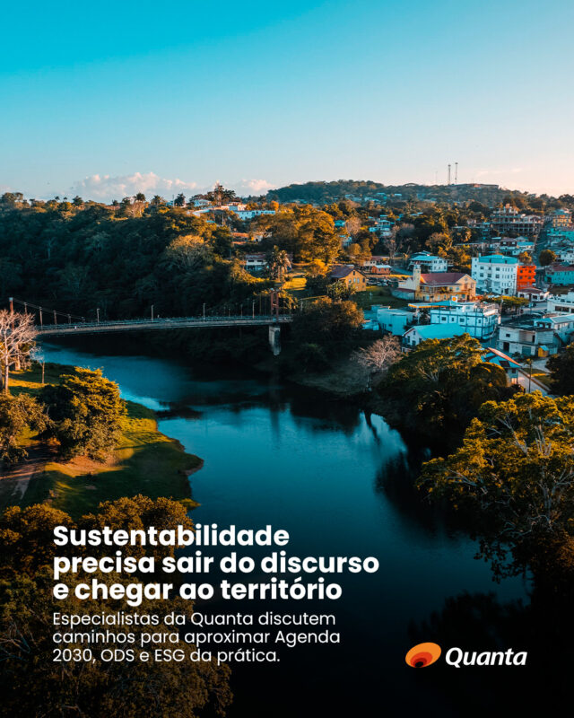 No Dia Mundial do Meio Ambiente, a Quanta propõe uma reflexão sobre um desafio central para as organizações: fazer com que a sustentabilidade saia do discurso e chegue ao território.

A partir da visão de Lyvia Chaves e Raviel Lima, especialistas da Quanta, o conteúdo aborda como Agenda 2030, ODS e ESG se conectam à gestão ambiental, à governança e à tomada de decisão.

Na Quanta, esses princípios orientam práticas internas e também refletem na atuação externa em projetos de desenvolvimento territorial. A certificação ISO 14001:2015 reforça esse compromisso com melhoria contínua, controle de impactos ambientais e gestão de riscos e oportunidades.

Leia o artigo no site da Quanta. Link na bio.

#QuantaConsultoria #SemanaMundialDoMeioAmbiente #ESG #GestãoAmbiental #Sustentabilidade