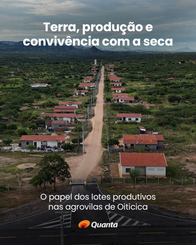 No Seridó potiguar, falar sobre terra também é falar sobre seca, produção, segurança hídrica e organização territorial.

No Dia Mundial de Combate à Desertificação e à Seca, celebrado em 17 de junho, esse debate ganha ainda mais relevância. Em um contexto de mudanças climáticas e eventos extremos, discutir desertificação é também refletir sobre o uso sustentável dos solos e sobre as condições produtivas em regiões semiáridas.

A Barragem Oiticica se insere nesse cenário como uma importante infraestrutura hídrica para o Seridó. Mas os desafios da convivência com a seca não se encerram na entrega de obras: eles também passam pela forma como o território é reorganizado e pelas condições de produção criadas a partir dessa transformação.

Nesse contexto, as agrovilas de Jardim de Piranhas e São Fernando foram planejadas para receber famílias reassentadas pela implantação do Complexo Hidrossocial Barragem Oiticica. Elas articulam moradia, circulação, convivência e áreas produtivas, compondo uma nova base territorial para a reorganização das atividades econômicas e sociais das famílias.

Nos dias 25 e 26 de maio, oficinas realizadas nas sedes das associações das agrovilas discutiram o parcelamento dos solos destinados aos lotes produtivos. A proposta consiste na divisão planejada de áreas rurais em parcelas voltadas à produção agropecuária familiar, associadas às moradias dos agricultores reassentados.

Ao relacionarmos esse processo à data, reforçamos que o enfrentamento da desertificação e da seca também passa pelo planejamento territorial, pelo uso sustentável da terra e pela organização de condições produtivas compatíveis com a realidade do Semiárido.

Leia mais no site da Quanta.
Foto: Jorge Luiz/Quanta Consultoria

#QuantaConsultoria #BarragemOiticica #Semiárido #SeridóPotiguar #AgriculturaFamiliar