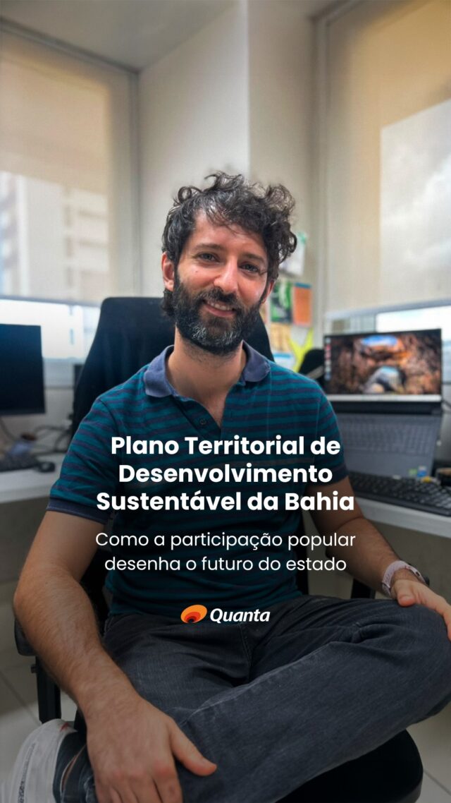 O Plano Territorial de Desenvolvimento Sustentável (PTDS) é uma iniciativa da Secretaria do Planejamento do Estado da Bahia (SEPLAN-BA), desenvolvida com apoio técnico da Quanta, para construir um planejamento participativo, diverso e conectado às realidades dos territórios baianos.

Já percorremos os 27 Territórios de Identidade da Bahia e realizamos 54 oficinas, virtuais e presenciais, com a população no centro do processo, reunindo escutas, desafios e potencialidades de cada região.

A partir desse diálogo, foram estruturados quadros analíticos e propositivos em 13 áreas essenciais de políticas públicas, passando por temas como saúde, educação, igualdade de gênero e fortalecimento de comunidades tradicionais.

O PTDS combina escuta territorial e conhecimento técnico para transformar participação social em estratégias viáveis de desenvolvimento econômico, social e ambiental.

É planejamento urbano e regional feito com responsabilidade e compromisso com a redução das desigualdades e a melhoria da qualidade de vida da população.

#QuantaConsultoria #PTDSBahia #PlanejamentoTerritorial #DesenvolvimentoSustentável #ParticipaçãoPopular