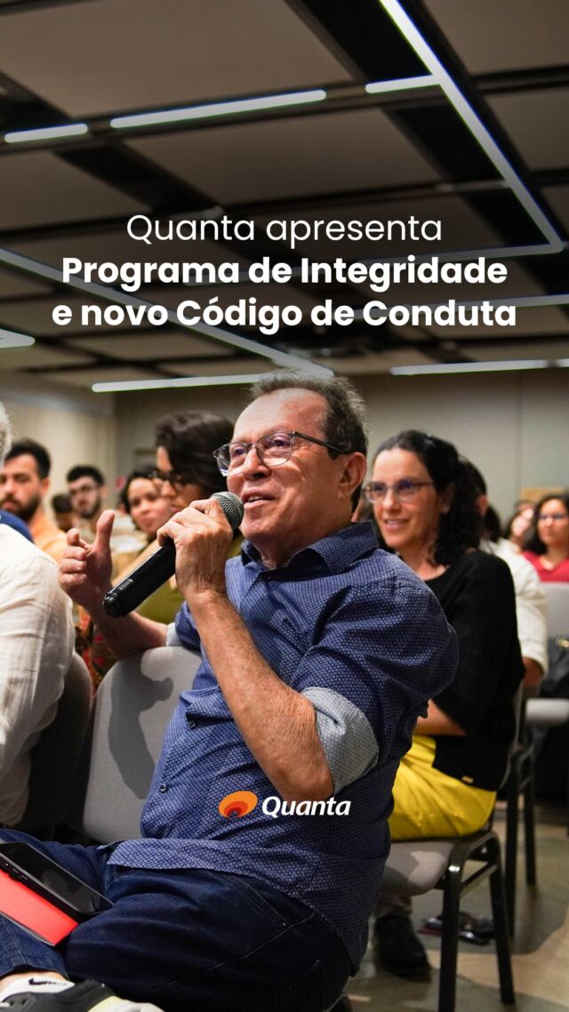A integridade faz parte da forma como nós da Quanta construímos nossa história, conduzimos nossas relações e tomamos decisões no dia a dia. O lançamento do Programa de Integridade e do novo Código de Conduta representa mais um avanço na consolidação de práticas de governança, reforçando princípios como ética, transparência, responsabilidade e respeito nas relações profissionais. O encontro reuniu colaboradores de diferentes escritórios, lideranças da empresa e consultoria especializada em Compliance para apresentar os novos instrumentos e fortalecer uma construção coletiva: uma cultura de integridade que depende da participação de todos. O Programa de Integridade contribui para orientar escolhas, fortalecer a reputação da empresa e garantir relações cada vez mais responsáveis. Saiba mais em nosso site. #Quanta #Integridade #Compliance #Ética #CódigoDeConduta