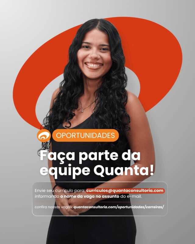Estamos com vagas abertas no Complexo do Pecém! 🧡 Na Quanta, diferentes saberes se encontram em projetos de engenharia, urbanismo e meio ambiente. Nosso trabalho parte da compreensão dos territórios e das necessidades de quem vive neles. Quer fazer parte dessa atuação? Confira as oportunidades e os requisitos no carrossel. 📩 Envie seu currículo para currículos@quantaconsultoria.com, informando o nome da vaga no assunto. Conhece alguém que busca uma oportunidade no Pecém? Compartilhe esta publicação! 🤝 #QuantaConsultoria #Vagas #Pecém #Oportunidades