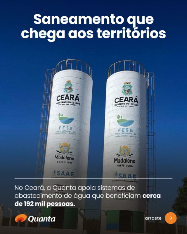 O acesso à água e ao esgotamento sanitário envolve muito mais do que a implantação de infraestrutura. Exige decisões técnicas, articulação institucional e atenção às particularidades de cada território. No Ceará, a Quanta contribui com esse processo por meio de sua atuação junto à Secretaria das Cidades, apoiando a Coordenadoria de Saneamento (COSAN). Da análise dos projetos ao acompanhamento técnico, ambiental, social e físico-financeiro, o trabalho busca conectar as diretrizes da política estadual às necessidades dos municípios e das comunidades. Conheça mais sobre essa atuação e sua abrangência territorial no conteúdo completo disponível em nosso site. #QuantaConsultoria #AbastecimentodeAgua #Supervisão
